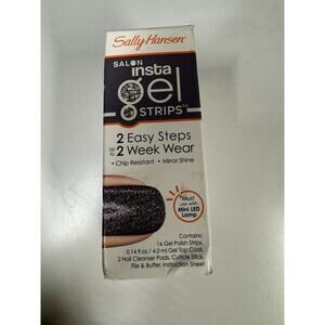 Sally Hansen Salon Insta Gel Strips # 110 Take The Stage (Gray/Silver Glitter)